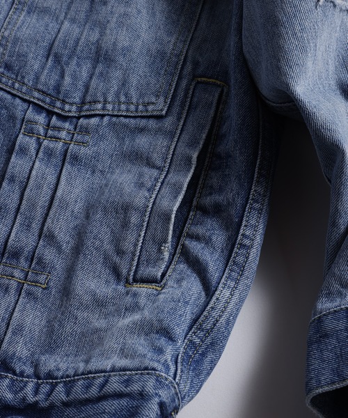 FDMTL（ファンダメンタル）の「FDMTL/ファンダメンタル/PLEATS DENIM JACKET 10YR　WASH（デニムジャケット・メンズ・インディゴブルー・4/3/2）」の12枚目の写真