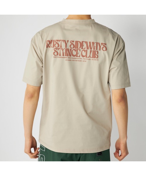 RUSTY(ラスティ)の「RUSTY ラスティ 吸汗速乾 ストレッチ 発泡プリント ロゴT 半袖 UVカット Tシャツ(Tシャツ/カットソー・メンズ・ホワイト/ベージュ/ブラック・LL/L/M)」の14枚目の写真