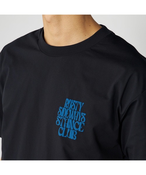 RUSTY(ラスティ)の「RUSTY ラスティ 吸汗速乾 ストレッチ 発泡プリント ロゴT 半袖 UVカット Tシャツ(Tシャツ/カットソー・メンズ・ホワイト/ベージュ/ブラック・LL/L/M)」の11枚目の写真