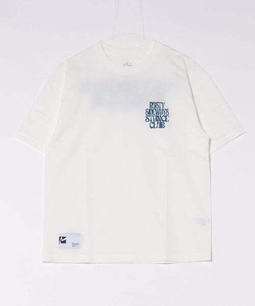 RUSTY(ラスティ)の「RUSTY ラスティ 吸汗速乾 ストレッチ 発泡プリント ロゴT 半袖 UVカット Tシャツ(Tシャツ/カットソー・メンズ・ホワイト/ベージュ/ブラック・LL/L/M)」の17枚目の写真