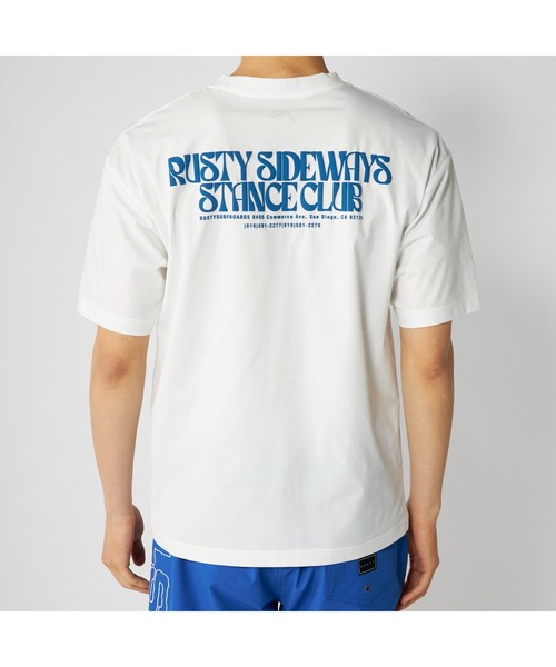 RUSTY(ラスティ)の「RUSTY ラスティ 吸汗速乾 ストレッチ 発泡プリント ロゴT 半袖 UVカット Tシャツ(Tシャツ/カットソー・メンズ・ホワイト/ベージュ/ブラック・LL/L/M)」の6枚目の写真