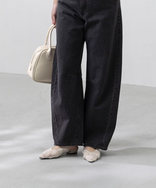 menue（メヌエ）の「Uカット フラット チュール ミュール（サンダル・レディース・アイボリー/ブラック/ブラック系・SS/S/M/L/LL/3L）」の21枚目の写真