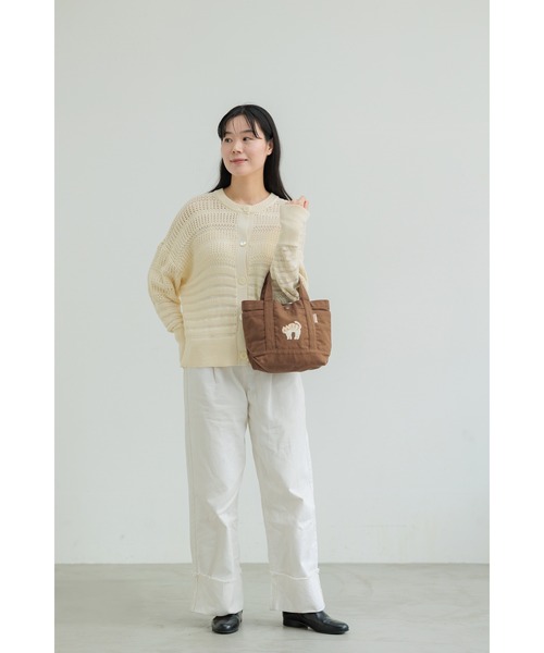 BACKYARD FAMILY(バックヤードファミリー)の「fika lycka 帆布トート サガラ刺繍(トートバッグ・レディース・イエロー/アクア/ブラウン/ブラック・FREE)」の7枚目の写真