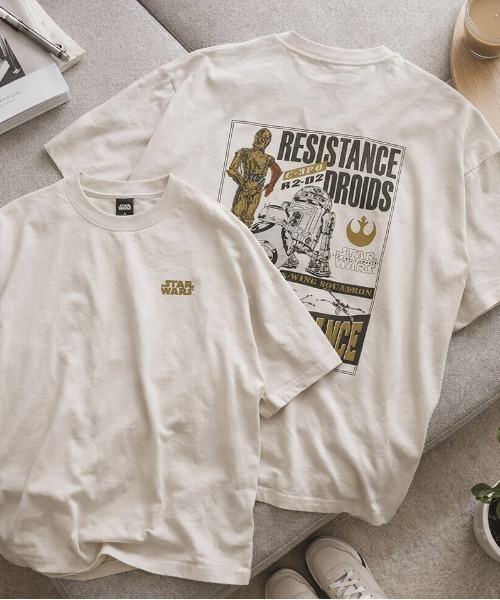 ALWAYS GOOD TIME(オルウェイズグッドタイム)の「【STAR WARS/スターウォーズ】ポスターアートプリントUSD加工半袖Tシャツ/Movie Tee/ユニセックス(Tシャツ/カットソー・メンズ・ホワイト系その他2/ブラック系その他2/ホワイト系その他/スミクロ/アイボリー/ホワイト系その他3/ブラック系その他3/ブラック系その他・M/LL/L)」の3枚目の写真
