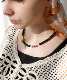 Three Four Time | フラワーチャームカラーネックレス(ネックレス)