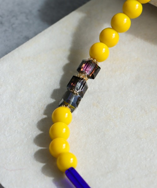 Three Four Time（ｽﾘｰﾌｫｰﾀｲﾑ）の「フラワーチャームカラーネックレス（ネックレス・レディース・グリーン/ブラック/イエロー・FREE）」の20枚目の写真