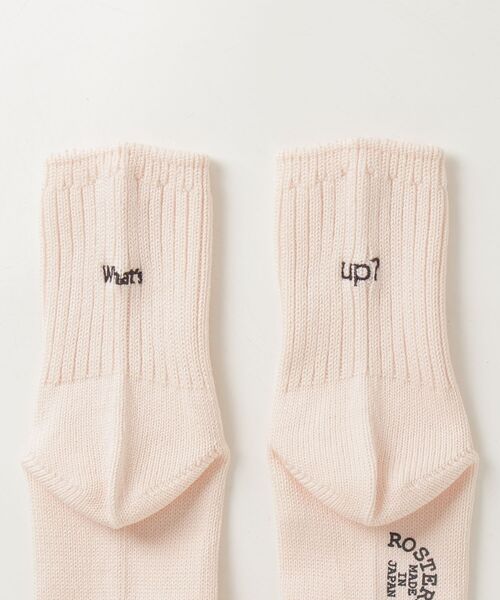 ROSTER SOX（ロスターソックス）の「ROSTER SOX/ロスターソックス  What's up? SOCKS メンズ レディース（ソックス/靴下・メンズ・ピンク/ホワイト/ブラック・1/2）」の4枚目の写真