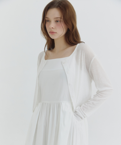 MICANE（ミケーネ）の「マンディシャーリングドレス-カーディガンセットアップ（ワンピース・レディース・ブラック/アイボリー・X-SMALL/SMALL/X-LARGE/LARGE/MEDIUM）」の4枚目の写真
