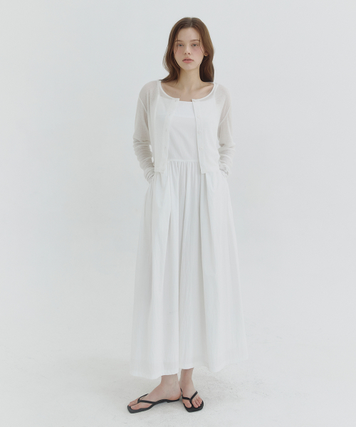 MICANE（ミケーネ）の「マンディシャーリングドレス-カーディガンセットアップ（ワンピース・レディース・ブラック/アイボリー・X-SMALL/SMALL/X-LARGE/LARGE/MEDIUM）」の5枚目の写真