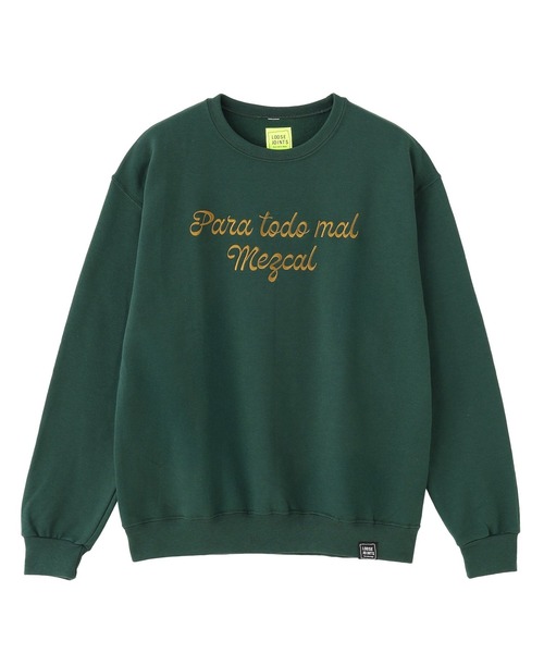 LOOSE JOINTS(ルーズジョインツ)の「LOOSEJOINTS ED DAVIS PARA TODO MAL MEZCAL CREW LF25FL024ED(スウェット・メンズ・グリーン/ブラック・M/L)」の1枚目の写真