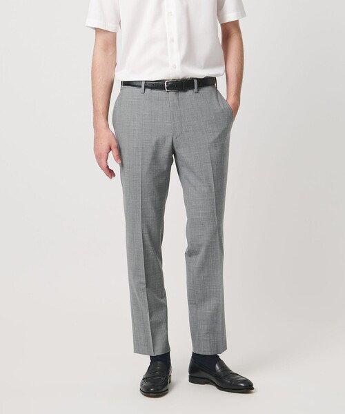 UNITED ARROWS(ユナイテッドアローズ)の「トロピカル サイドエクステンド ノープリーツ スラックス COMFORT EASY‐MODEL ウォッシャブル タテヨコストレッチ イージーケア(スラックス・メンズ・ネイビー/グレー系/ダークグレー・46/44/50/48)」の4枚目の写真