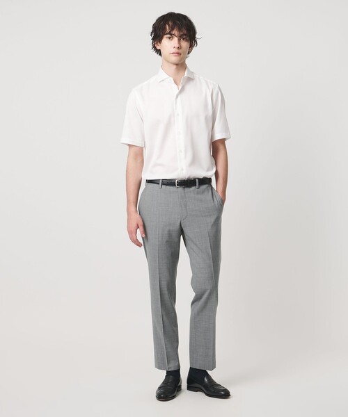 UNITED ARROWS(ユナイテッドアローズ)の「トロピカル サイドエクステンド ノープリーツ スラックス COMFORT EASY‐MODEL ウォッシャブル タテヨコストレッチ イージーケア(スラックス・メンズ・ネイビー/グレー系/ダークグレー・46/44/50/48)」の5枚目の写真