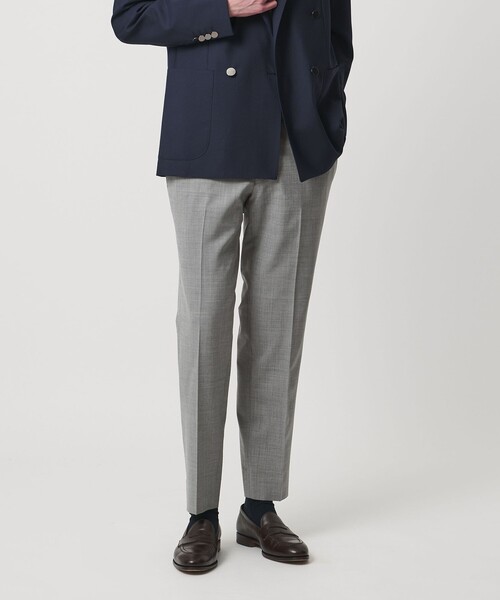 UNITED ARROWS(ユナイテッドアローズ)の「トロピカル サイドエクステンド ノープリーツ スラックス COMFORT EASY‐MODEL ウォッシャブル タテヨコストレッチ イージーケア(スラックス・メンズ・ネイビー/グレー系/ダークグレー・46/44/50/48)」の6枚目の写真