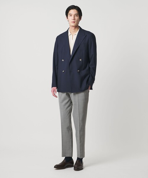 UNITED ARROWS(ユナイテッドアローズ)の「トロピカル サイドエクステンド ノープリーツ スラックス COMFORT EASY‐MODEL ウォッシャブル タテヨコストレッチ イージーケア(スラックス・メンズ・ネイビー/グレー系/ダークグレー・46/44/50/48)」の7枚目の写真