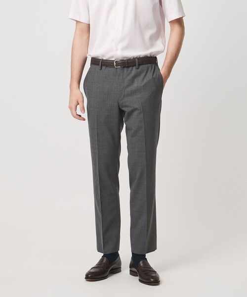 UNITED ARROWS(ユナイテッドアローズ)の「トロピカル サイドエクステンド ノープリーツ スラックス COMFORT EASY‐MODEL ウォッシャブル タテヨコストレッチ イージーケア(スラックス・メンズ・ネイビー/グレー系/ダークグレー・46/44/50/48)」の8枚目の写真