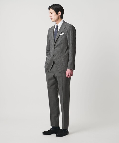 UNITED ARROWS(ユナイテッドアローズ)の「トロピカル サイドエクステンド ノープリーツ スラックス COMFORT EASY‐MODEL ウォッシャブル タテヨコストレッチ イージーケア(スラックス・メンズ・ネイビー/グレー系/ダークグレー・46/44/50/48)」の11枚目の写真