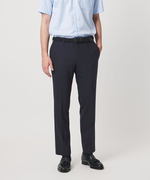 UNITED ARROWS(ユナイテッドアローズ)の「トロピカル サイドエクステンド ノープリーツ スラックス COMFORT EASY‐MODEL ウォッシャブル タテヨコストレッチ イージーケア(スラックス・メンズ・ネイビー/グレー系/ダークグレー・46/44/50/48)」の12枚目の写真