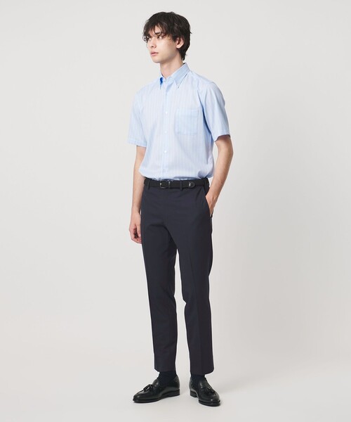 UNITED ARROWS(ユナイテッドアローズ)の「トロピカル サイドエクステンド ノープリーツ スラックス COMFORT EASY‐MODEL ウォッシャブル タテヨコストレッチ イージーケア(スラックス・メンズ・ネイビー/グレー系/ダークグレー・46/44/50/48)」の13枚目の写真