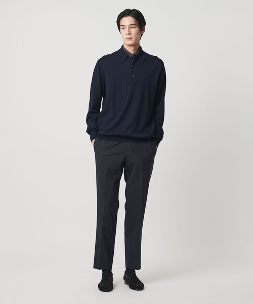 UNITED ARROWS(ユナイテッドアローズ)の「トロピカル サイドエクステンド ノープリーツ スラックス COMFORT EASY‐MODEL ウォッシャブル タテヨコストレッチ イージーケア(スラックス・メンズ・ネイビー/グレー系/ダークグレー・46/44/50/48)」の15枚目の写真
