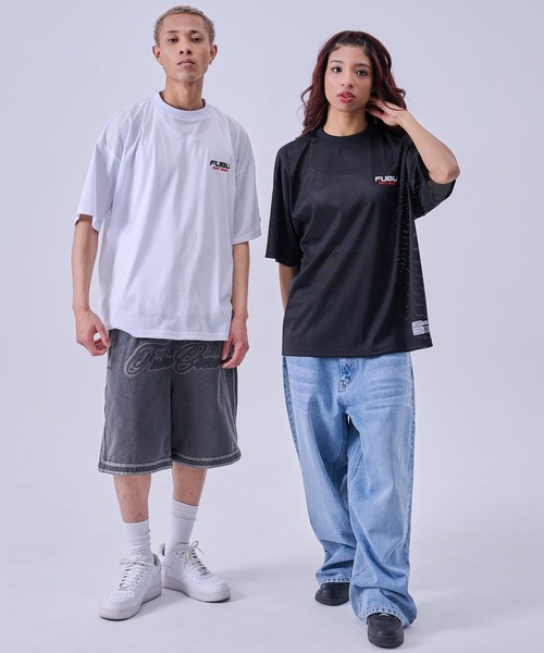 FUBU( フブ)の「FUBU フブ Mesh T-Shirts/メッシュTシャツ(Tシャツ/カットソー・メンズ・ブラック/ホワイト・XL/L/M/XXL)」の3枚目の写真