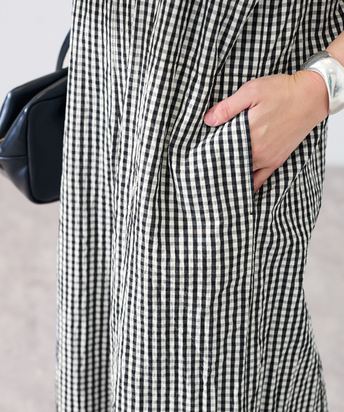 FRAMeWORK（フレームワーク）の「GIMGAM CHECK サロペット（サロペット/オーバーオール・レディース・ブラック・36/38）」の7枚目の写真