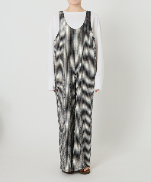 FRAMeWORK（フレームワーク）の「GIMGAM CHECK サロペット（サロペット/オーバーオール・レディース・ブラック・36/38）」の8枚目の写真