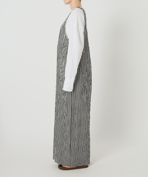 FRAMeWORK（フレームワーク）の「GIMGAM CHECK サロペット（サロペット/オーバーオール・レディース・ブラック・36/38）」の9枚目の写真