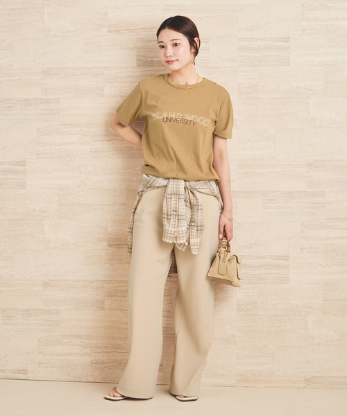 plage（プラージュ）の「organic cotton graphic Tシャツ（Tシャツ/カットソー・レディース・キャメル/ライトグレー・FREE）」の20枚目の写真