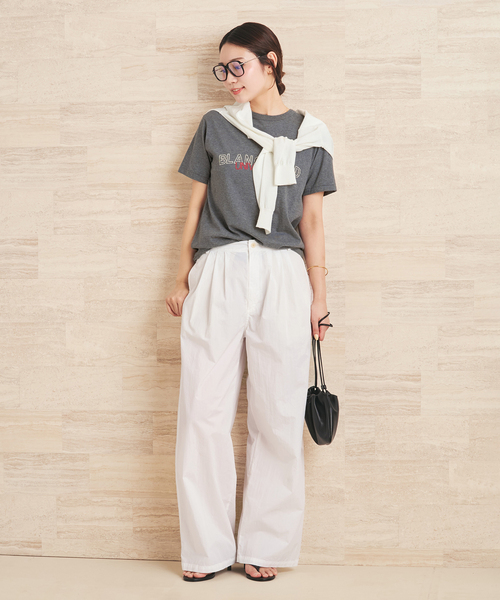 plage（プラージュ）の「organic cotton graphic Tシャツ（Tシャツ/カットソー・レディース・キャメル/ライトグレー・FREE）」の21枚目の写真