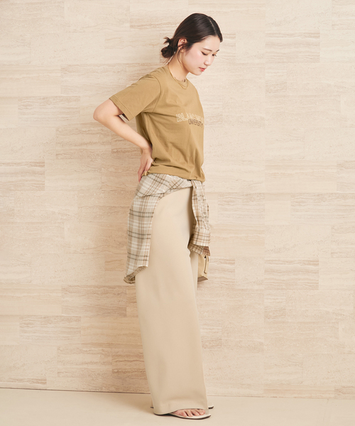 plage（プラージュ）の「organic cotton graphic Tシャツ（Tシャツ/カットソー・レディース・キャメル/ライトグレー・FREE）」の3枚目の写真