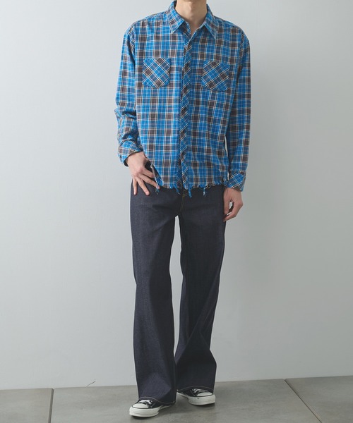 Rafu(ラフ)の「【MIYAGIHIDETAKA】Rafu Processed Shirt(シャツ/ブラウス・メンズ・ホワイト/ブルー・XL/L)」の4枚目の写真