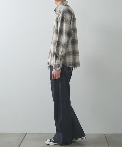 Rafu(ラフ)の「【MIYAGIHIDETAKA】Rafu Processed Shirt(シャツ/ブラウス・メンズ・ホワイト/ブルー・XL/L)」の5枚目の写真