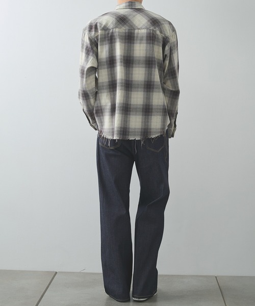 Rafu(ラフ)の「【MIYAGIHIDETAKA】Rafu Processed Shirt(シャツ/ブラウス・メンズ・ホワイト/ブルー・XL/L)」の6枚目の写真