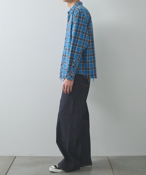 Rafu(ラフ)の「【MIYAGIHIDETAKA】Rafu Processed Shirt(シャツ/ブラウス・メンズ・ホワイト/ブルー・XL/L)」の11枚目の写真