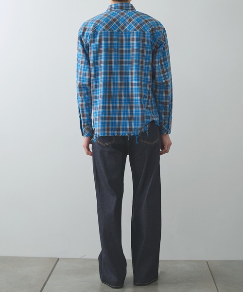 Rafu(ラフ)の「【MIYAGIHIDETAKA】Rafu Processed Shirt(シャツ/ブラウス・メンズ・ホワイト/ブルー・XL/L)」の12枚目の写真