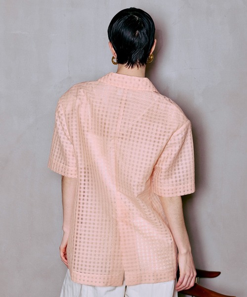 MAISON SPECIAL（メゾンスペシャル）の「Half-Sleeve Sheer Check
