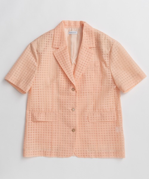 MAISON SPECIAL（メゾンスペシャル）の「Half-Sleeve Sheer Check