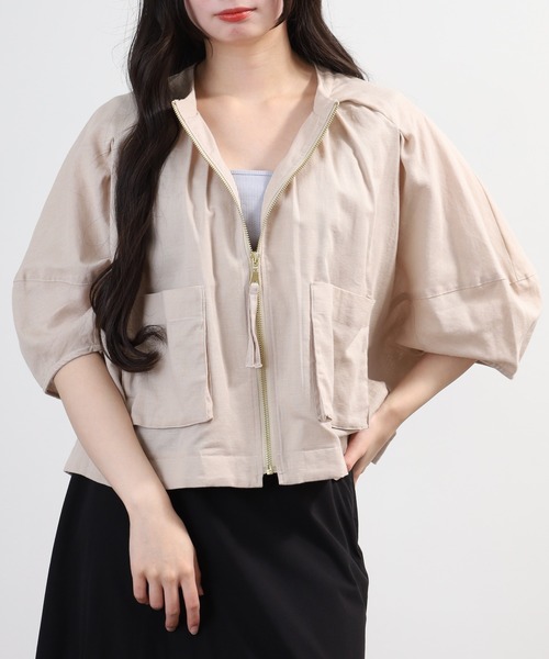 EGLANTINE 麻混ポケットブルゾン
