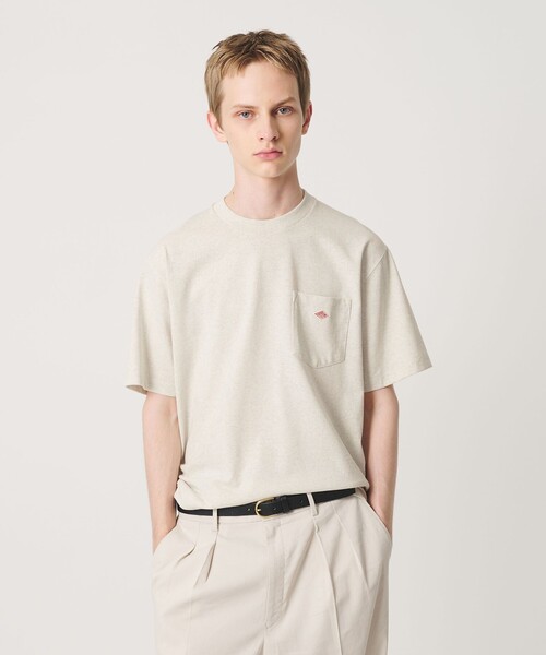 DANTON(ダントン)の「<DANTON>ポケット Tシャツ(Tシャツ/カットソー・メンズ・ナチュラル/ネイビー/ライトグレー/ホワイト・M/XL/L)」の3枚目の写真
