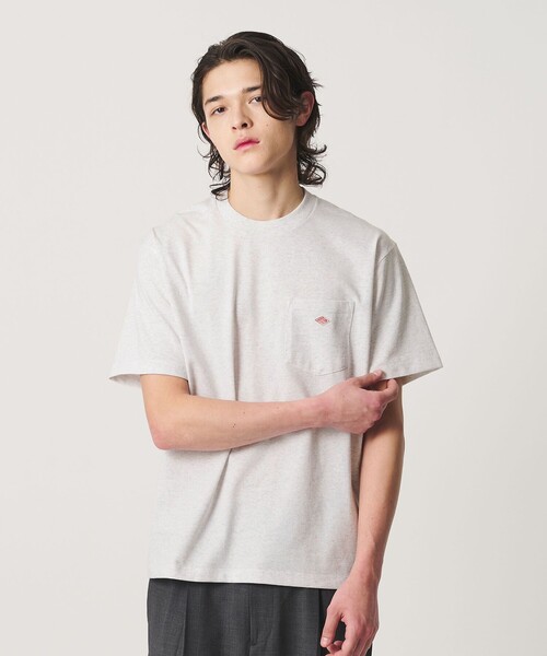DANTON(ダントン)の「<DANTON>ポケット Tシャツ(Tシャツ/カットソー・メンズ・ナチュラル/ネイビー/ライトグレー/ホワイト・M/XL/L)」の2枚目の写真