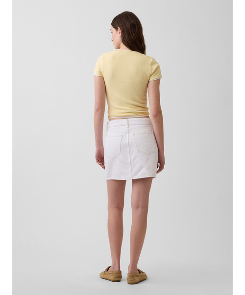 GAP(ギャップ)の「デニム ミニスカート ホワイト(デニムスカート・レディース・ホワイト・24/23/25/26/27/28/29)」の2枚目の写真