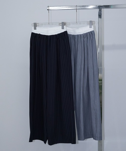 chuclla（チュクラ）の「ピンストライプ イージーワイドパンツ chw26s201（その他パンツ・レディース・グレー/ネイビー・M/L/S）」の7枚目の写真