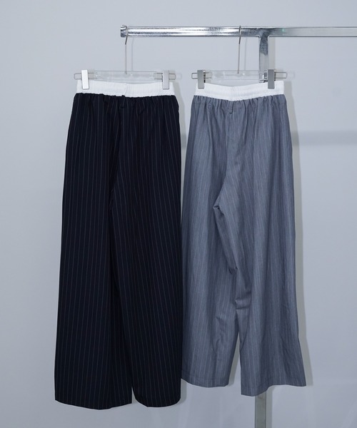 chuclla（チュクラ）の「ピンストライプ イージーワイドパンツ chw26s201（その他パンツ・レディース・グレー/ネイビー・M/L/S）」の8枚目の写真