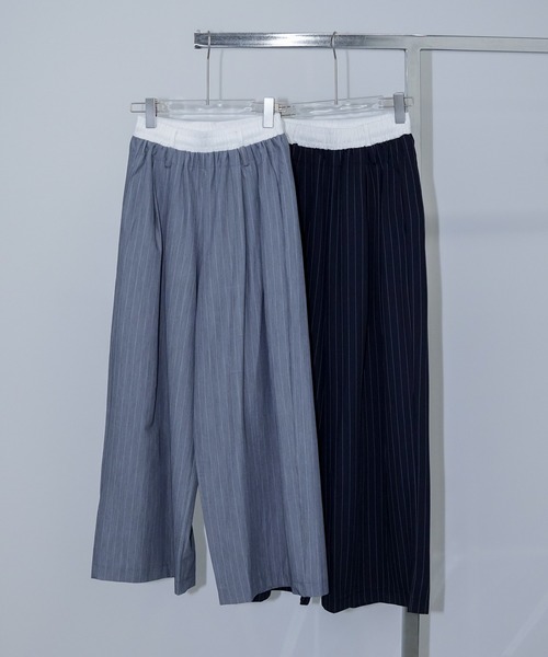 chuclla（チュクラ）の「ピンストライプ イージーワイドパンツ chw26s201（その他パンツ・レディース・グレー/ネイビー・M/L/S）」の9枚目の写真