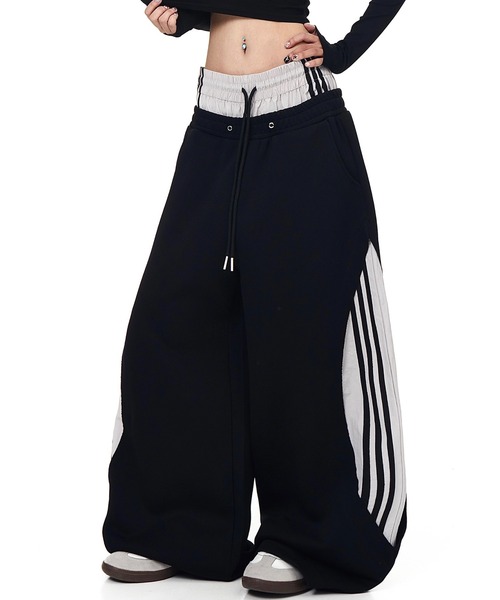 mushwear(マッシュウェア)の「フェイクレイヤードスウェットパンツ(スウェットパンツ・メンズ・ブラック/グレー・LARGE/MEDIUM/X-LARGE/SMALL)」の4枚目の写真