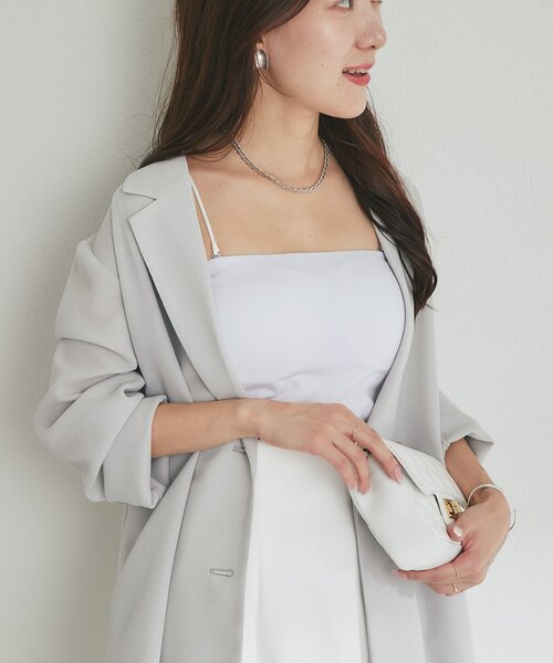 La boutique BonBon(ラブティックボンボン)の「【miki監修】カップ付2WAYキャミソール2(キャミソール・レディース・ブラック/ホワイト・FREE/PS)」の6枚目の写真
