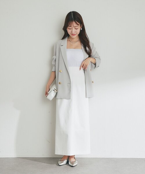 La boutique BonBon(ラブティックボンボン)の「【miki監修】カップ付2WAYキャミソール2(キャミソール・レディース・ブラック/ホワイト・FREE/PS)」の5枚目の写真