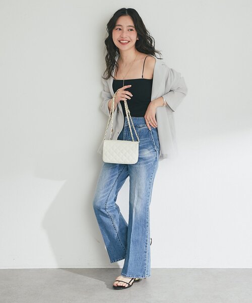 La boutique BonBon(ラブティックボンボン)の「【miki監修】カップ付2WAYキャミソール2(キャミソール・レディース・ブラック/ホワイト・FREE/PS)」の22枚目の写真