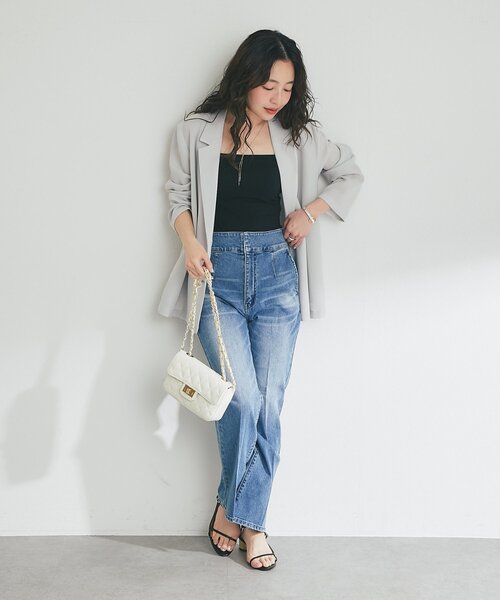 La boutique BonBon(ラブティックボンボン)の「【miki監修】カップ付2WAYキャミソール2(キャミソール・レディース・ブラック/ホワイト・FREE/PS)」の21枚目の写真