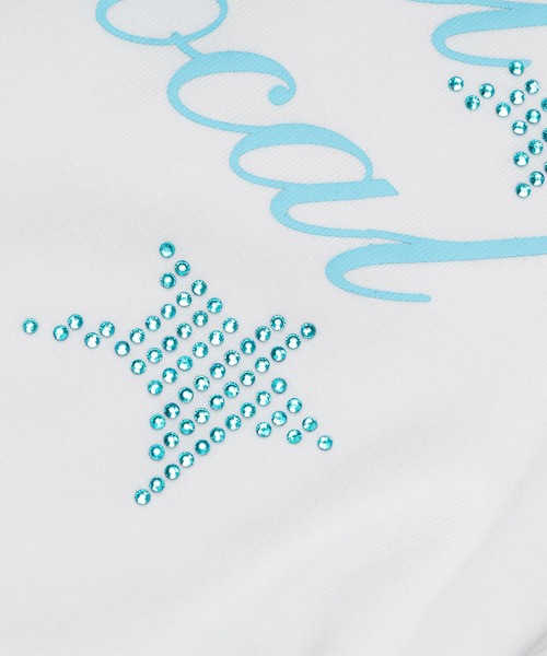 HOOK（フック）の「HOOK for girls　星×ロゴプリント フリルヘム ワンショルダー半袖トップス (SS)（Tシャツ/カットソー・レディース・グレー/ホワイト・FREE）」の14枚目の写真
